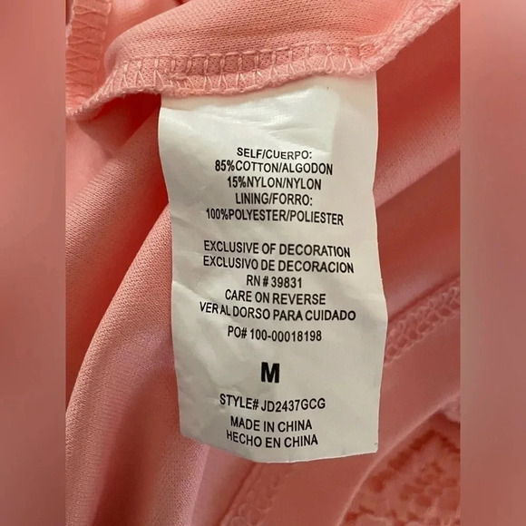 JOLT Off The Shoulder Lace Peach Color Dress Medium - Picture 5 of 5